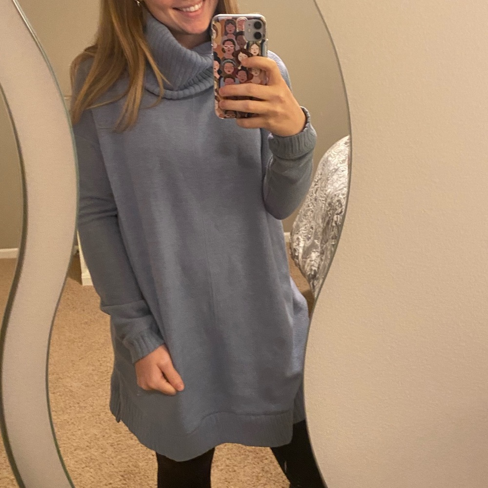 Blue sweater dress!